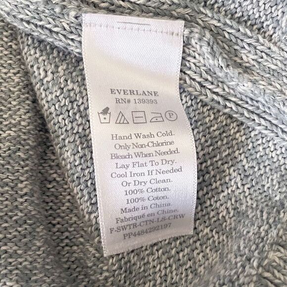 Everlane Sot Cotton Crew Sweater Mint Green Size Small - Picture 5 of 5